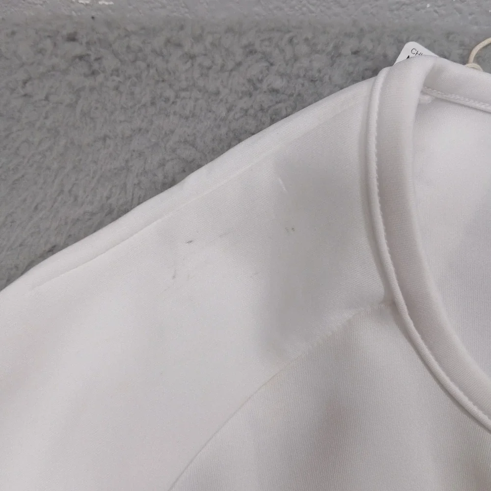 Adidas Golf Dress Women's XL White Aeroready Short Sleeve Zip New‎ - Picture 9 of 12